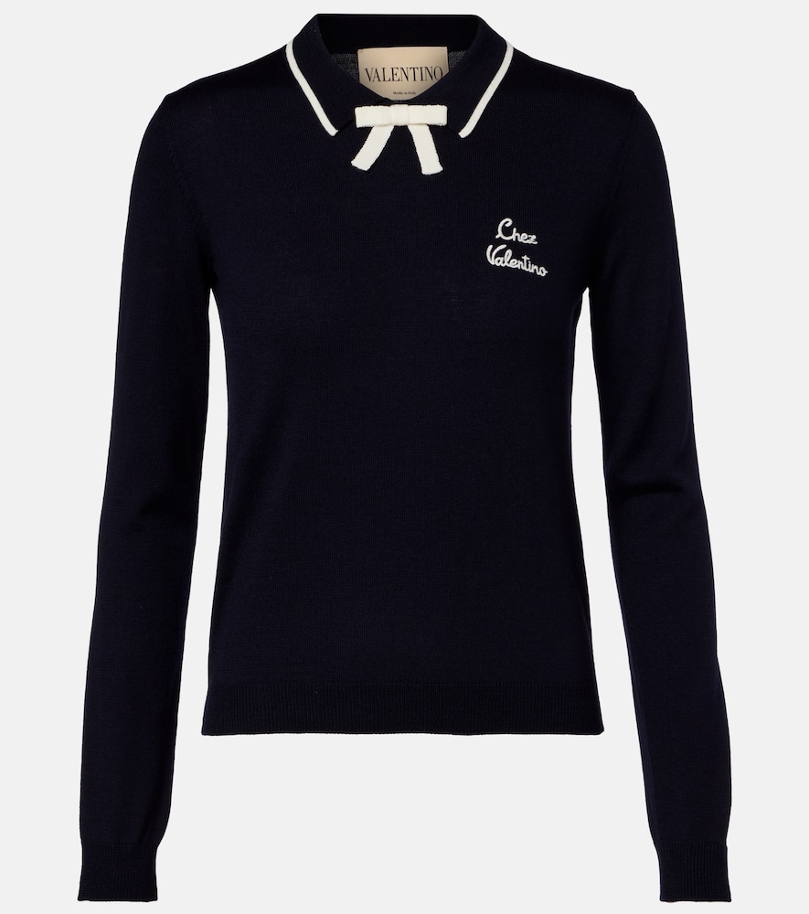Valentino Chez  virgin wool polo sweater