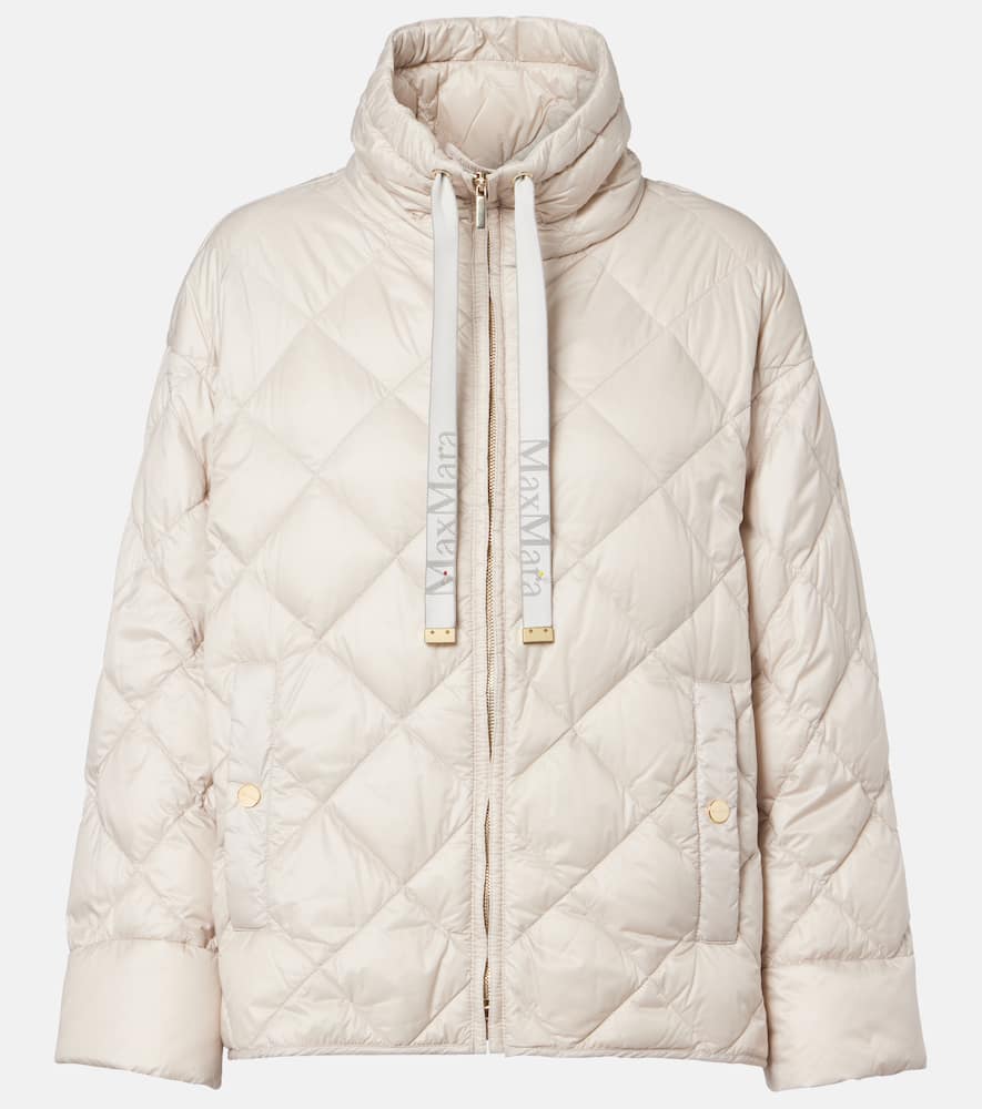Max Mara The Cube Pisoft Quilted Down Jacket In Neutral
