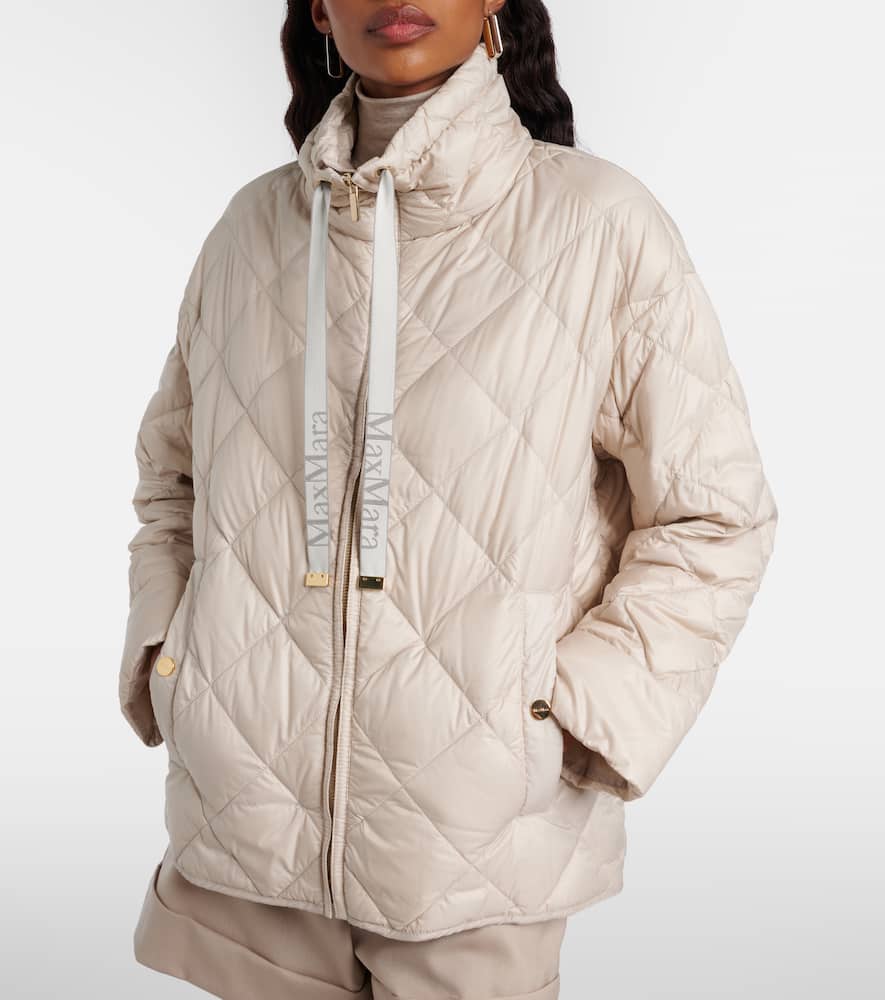 Max Mara The Cube Pisoft Quilted Down Jacket In Neutral