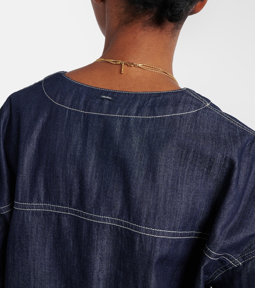  's Max Mara 's Max Mara Camisa Pace De Denim 