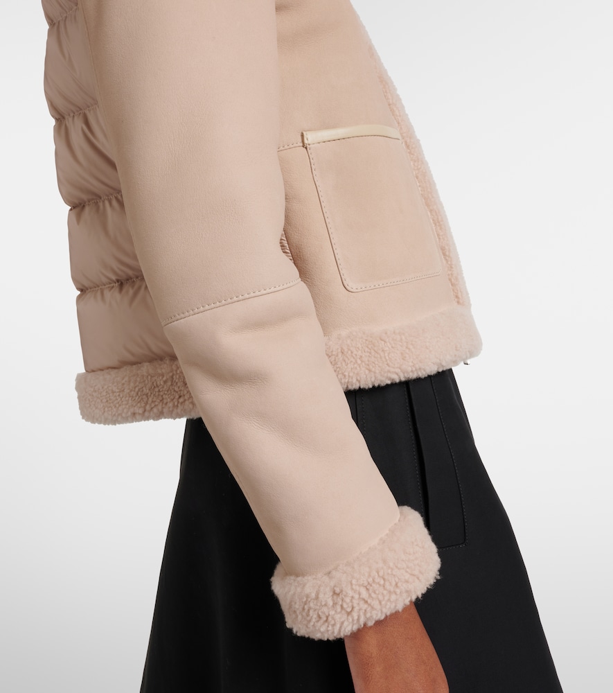  Moncler Moncler Buis Shearling-lined Suede Down Jacket 