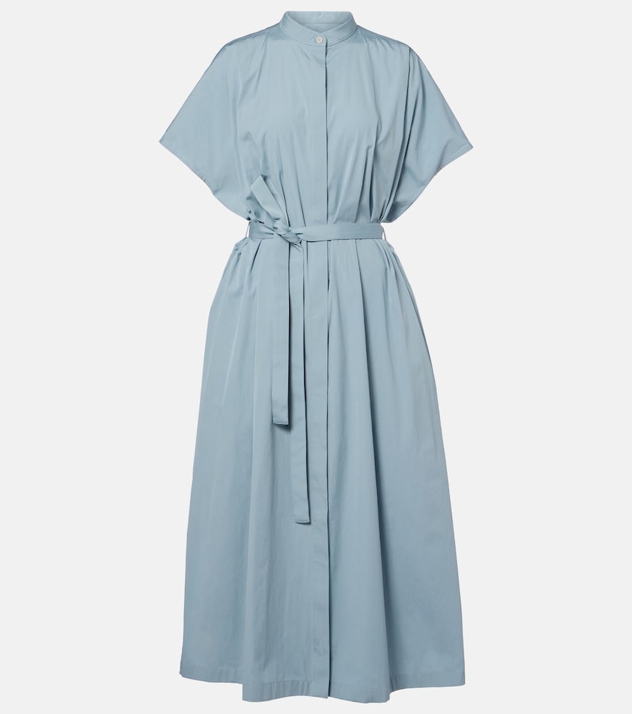 Belted Cotton Poplin Shirt Dress