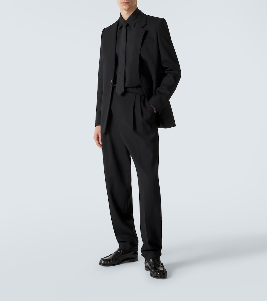  Saint Laurent Saint Laurent Gerade Hose Aus Woll-gabardine 