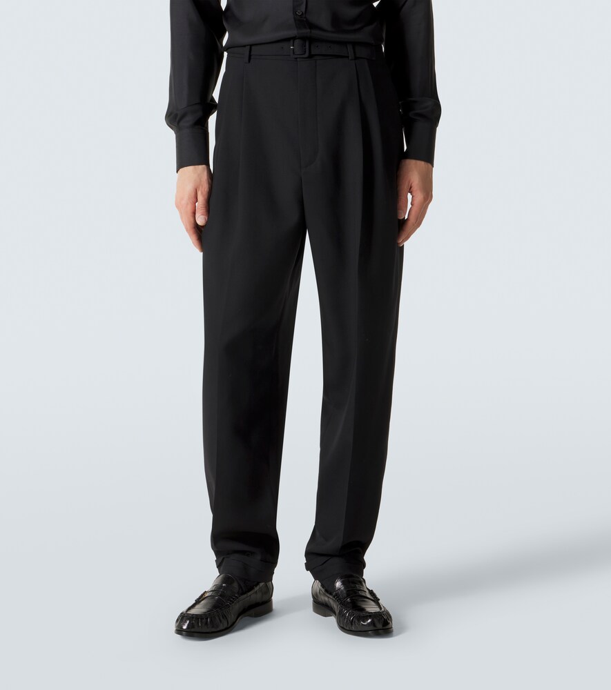 Saint Laurent Saint Laurent Gerade Hose Aus Woll-gabardine 