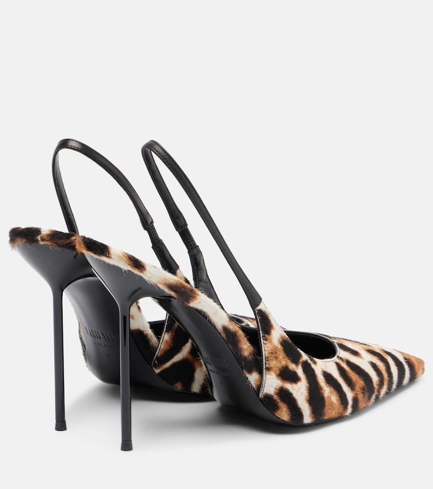 Paris Texas Lidia 105 Leopard-print Calf Hair Slingback Pumps In Multi