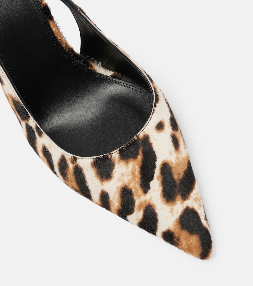 Paris Texas Lidia 105 Leopard-print Calf Hair Slingback Pumps In Multi
