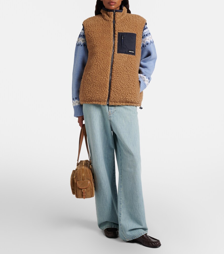Miu Miu Wool-blend teddy down vest