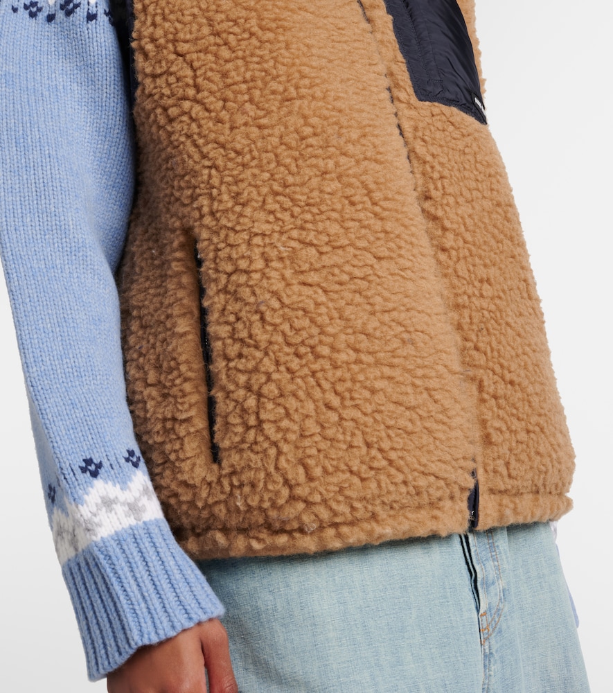  Miu Miu Miu Miu Wool-blend Teddy Down Vest 