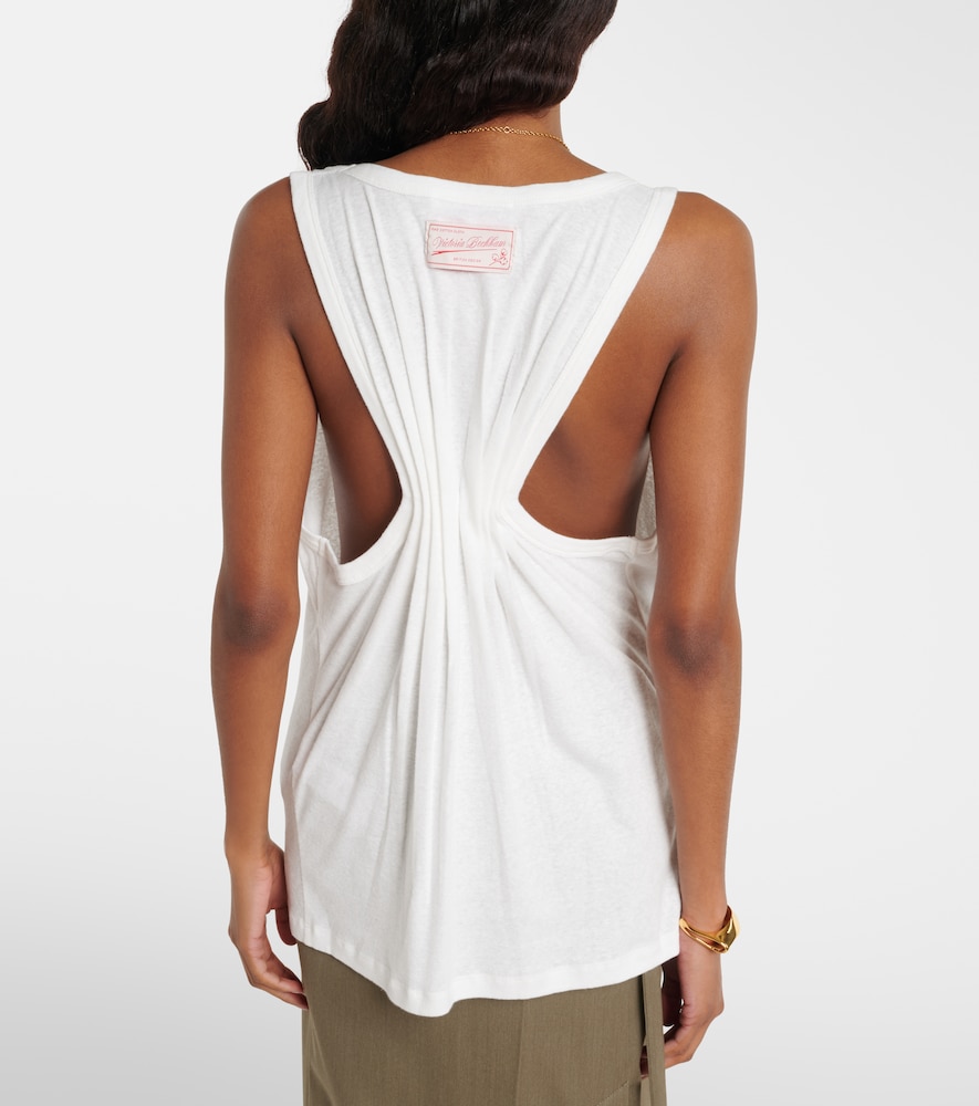  Victoria Beckham Victoria Beckham Tanktop Split Aus Baumwolle Und Leinen 
