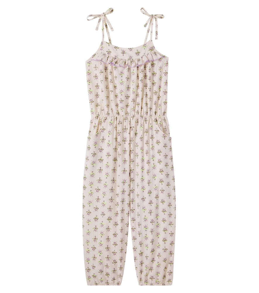 Cozmo Kids' Sunny Floral Cotton Overalls In Multi