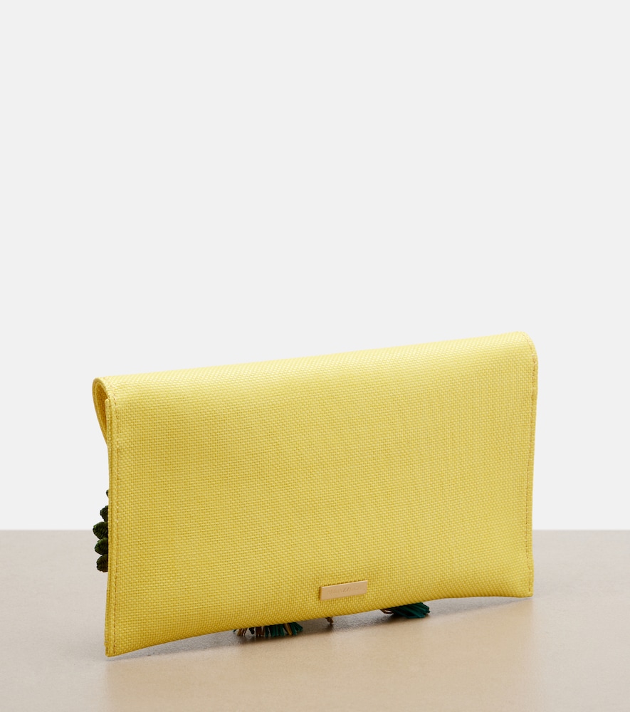  Aquazzura Aquazzura Birdsong Small Raffia Clutch 
