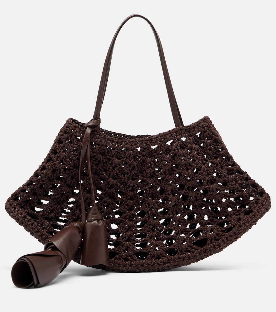 Magda Butrym Maya Small crochet leather top-handle bag