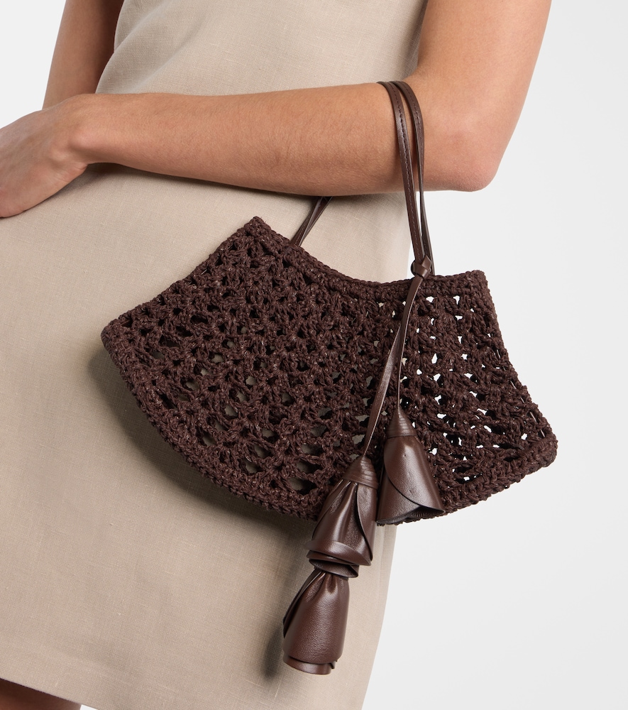 Magda Butrym Maya Small crochet leather top-handle bag