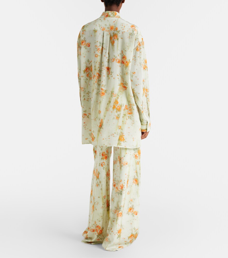  Mcqueen Mcqueen Floral Wide-leg Pants 