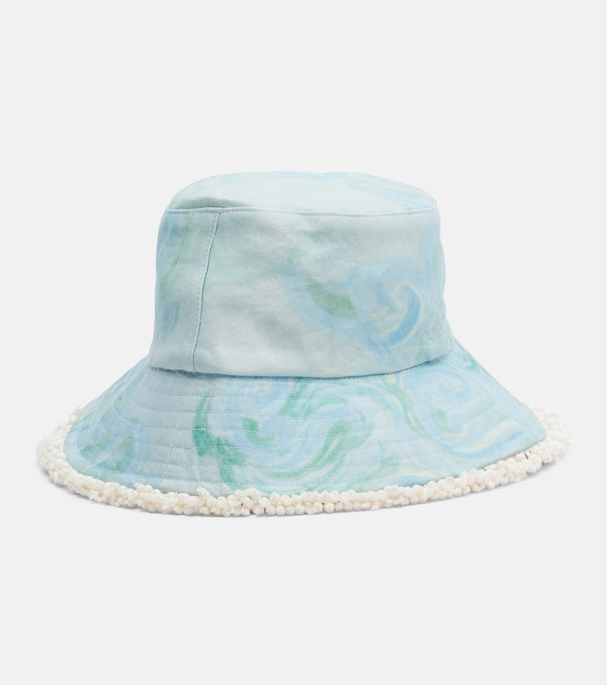  Alemais Alã©mais Printed Linen Bucket Hat 