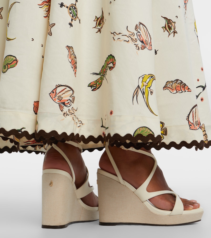 Jimmy Choo Ayla leather wedge sandals