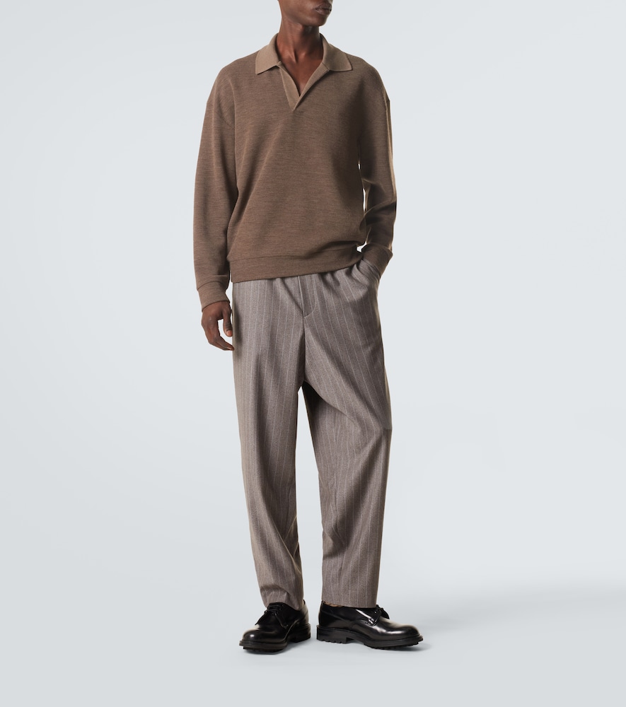 Virgin Wool Polo Sweater