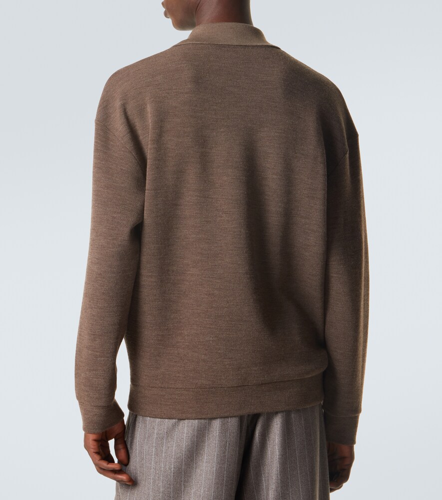 Virgin Wool Polo Sweater