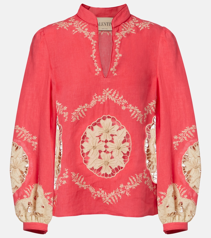 Valentino Embroidered linen shirt - Women's Clothing