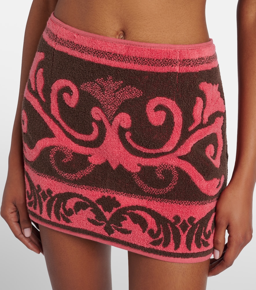 Garavani Cotton Terry Jacquard Miniskirt