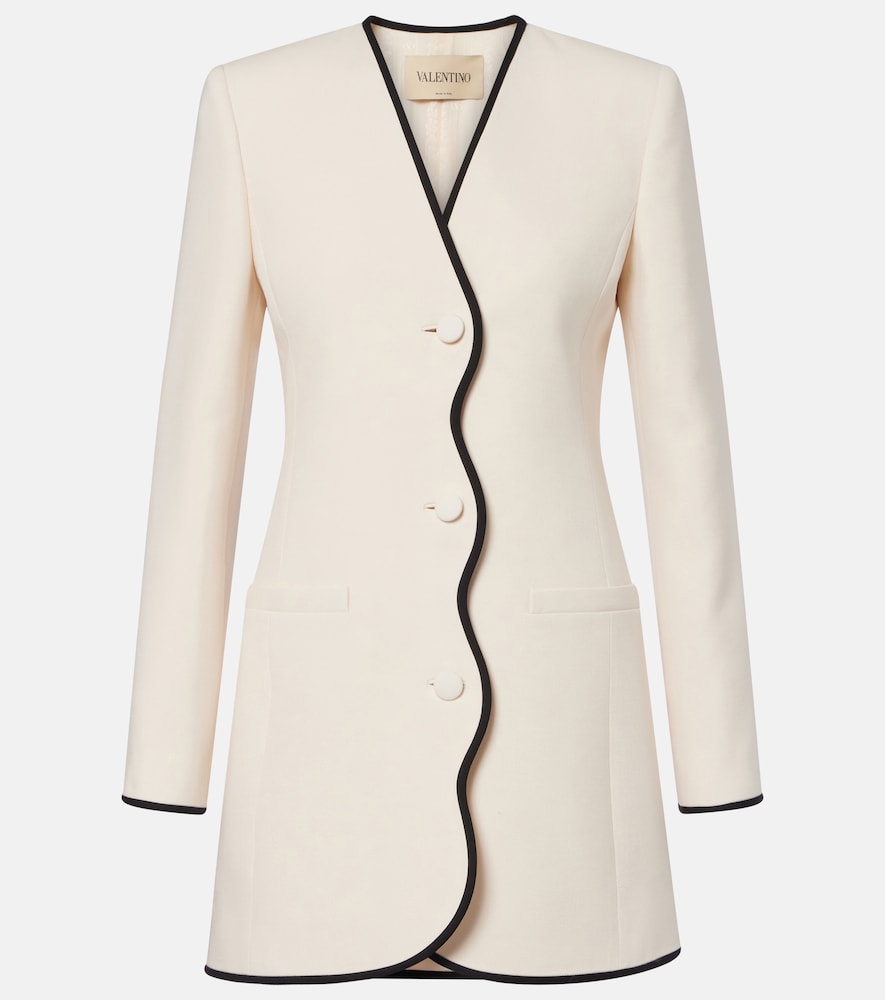 Giacca in Crepe Couture a festoni