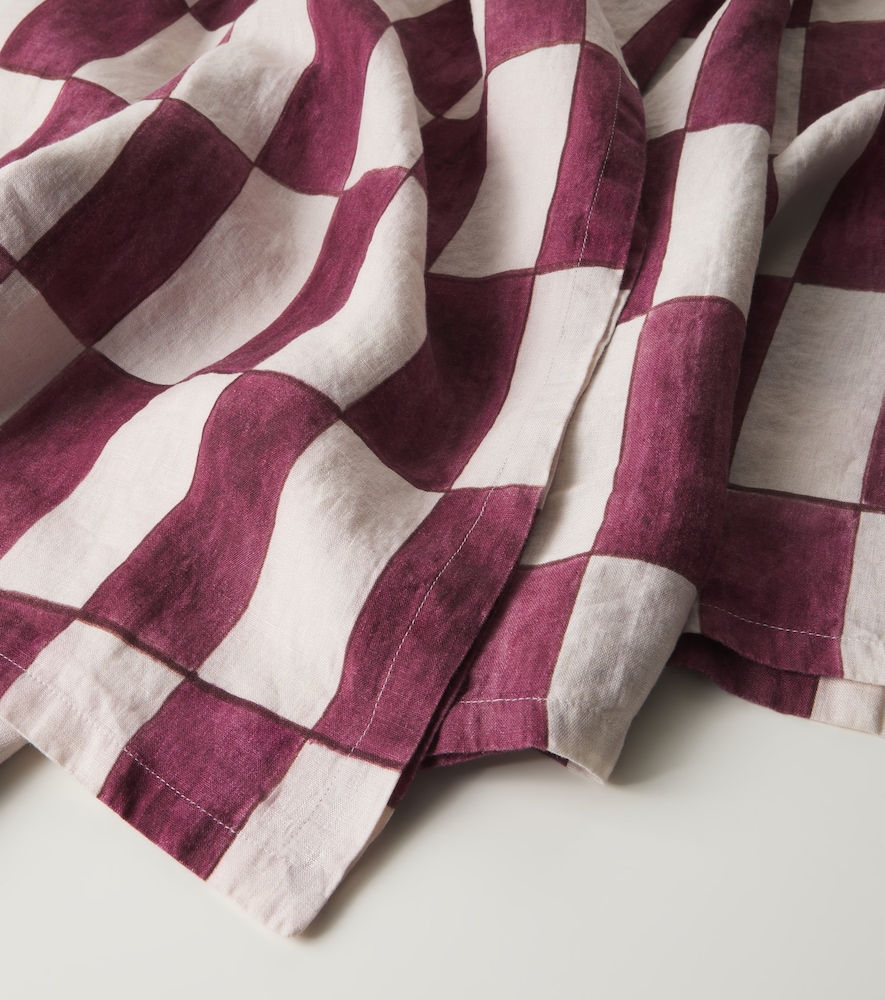  Once Milano Once Milano Checked Linen Tablecloth 