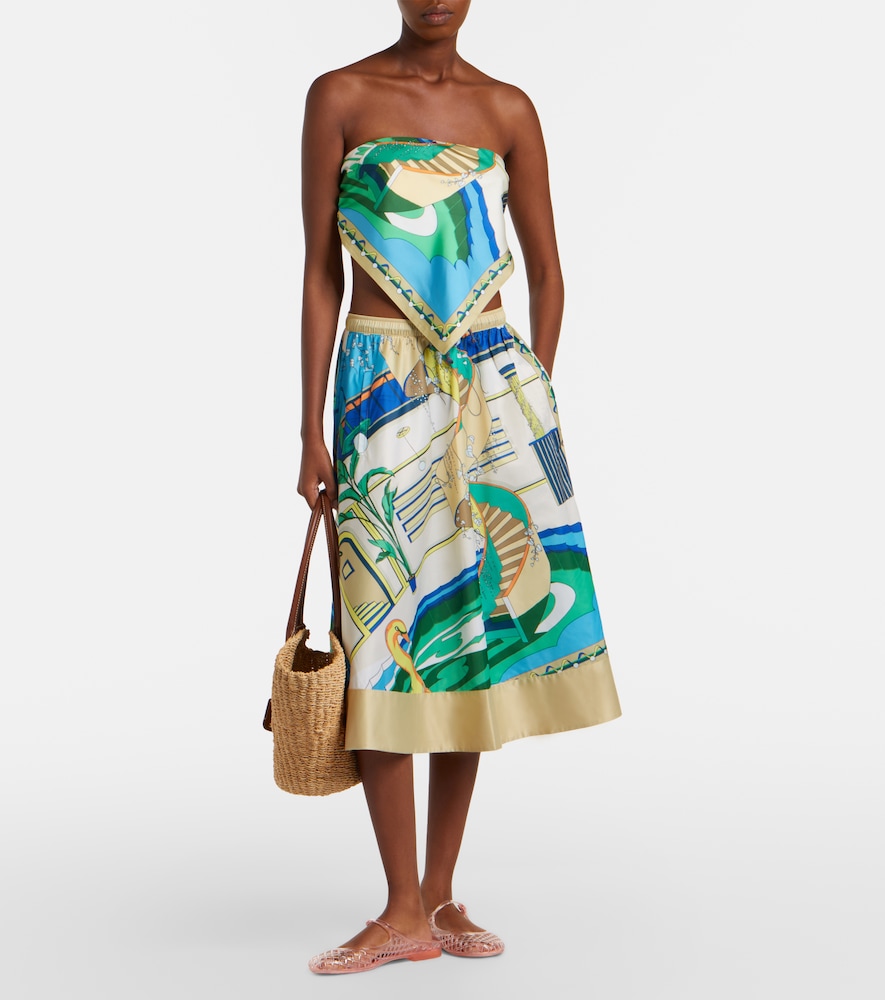  Tory Burch Tory Burch Printed Midi Skirt 