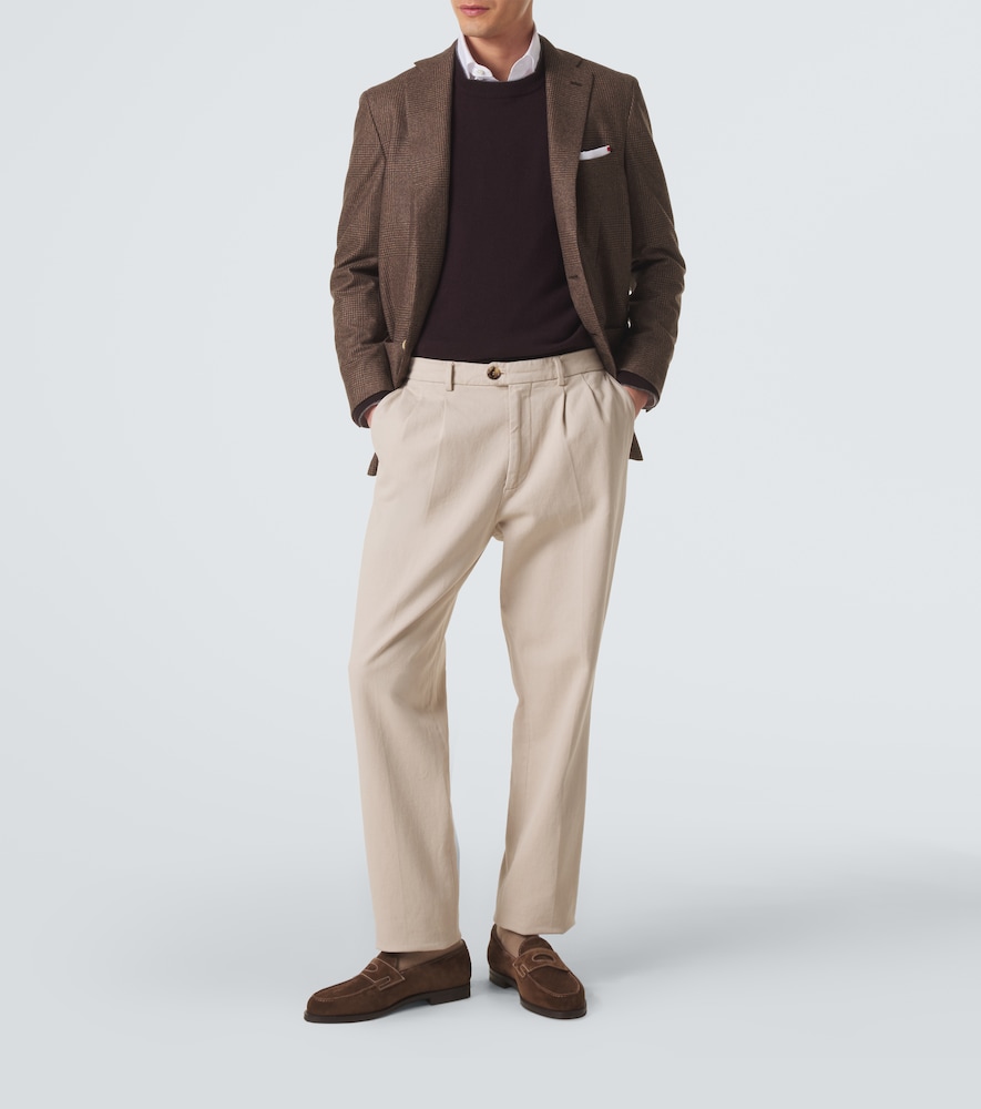  Kiton Kiton Prince Of Wales Check Virgin Wool Blazer 