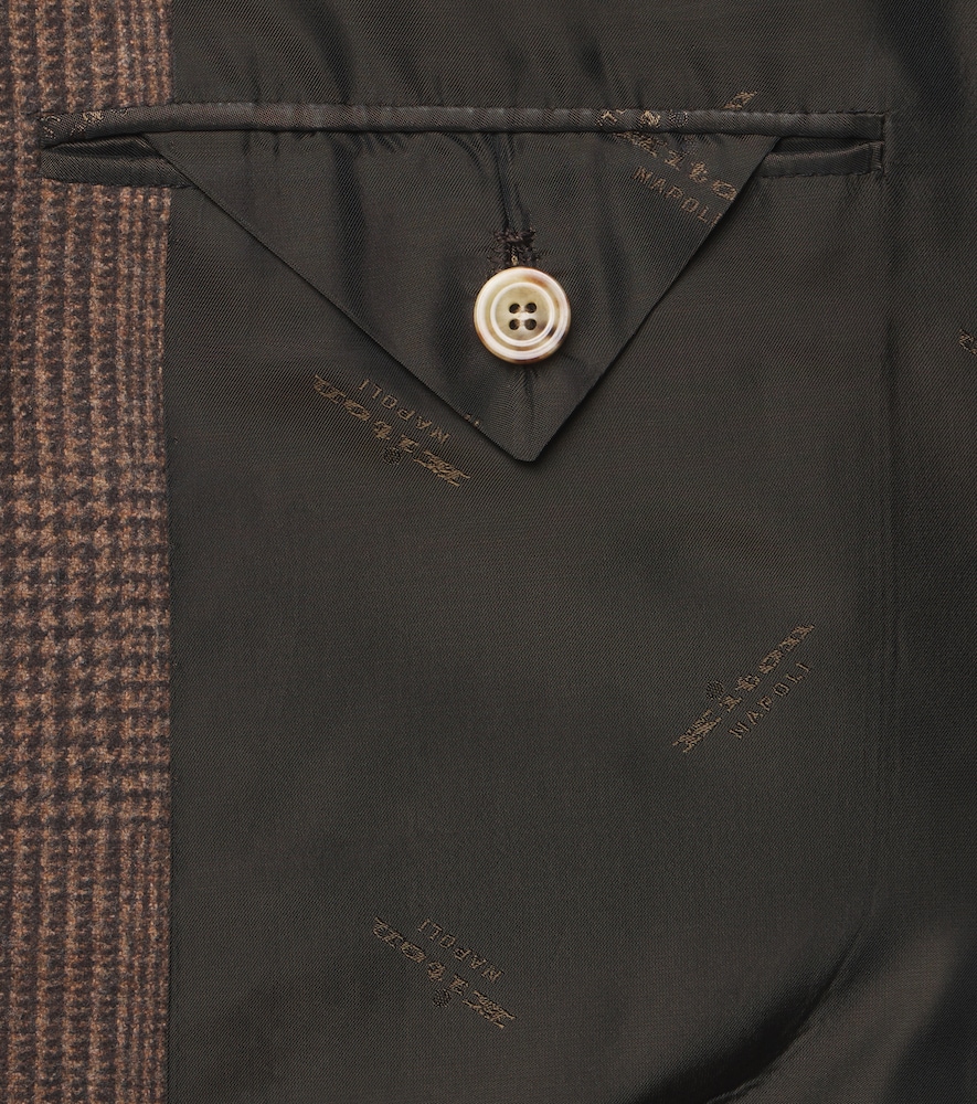  Kiton Kiton Prince Of Wales Check Virgin Wool Blazer 
