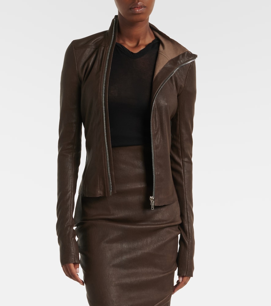 Gary Leather And Cotton-Blend Jacket