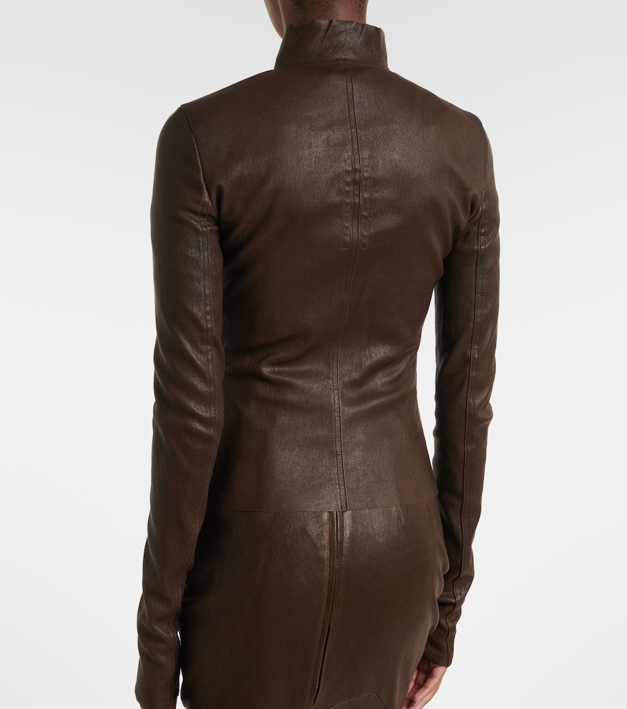 Gary Leather And Cotton-Blend Jacket