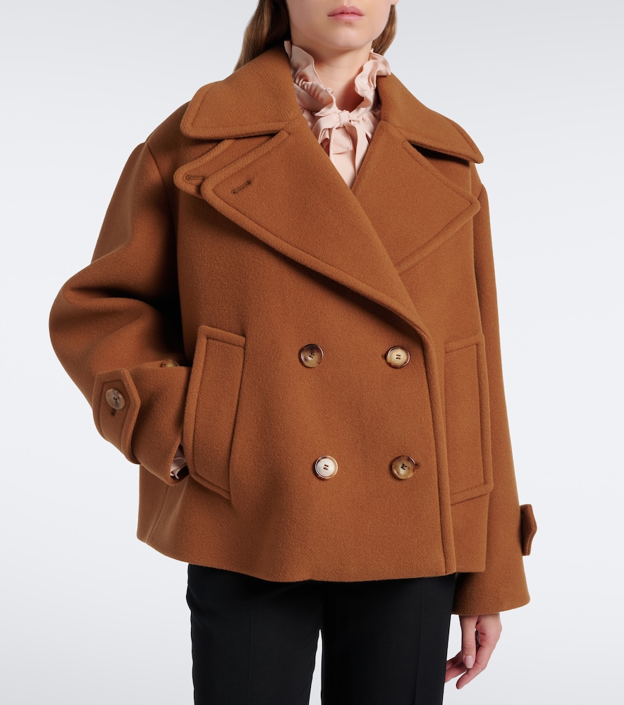 Chloé Oversized Wool-Blend Peacoat