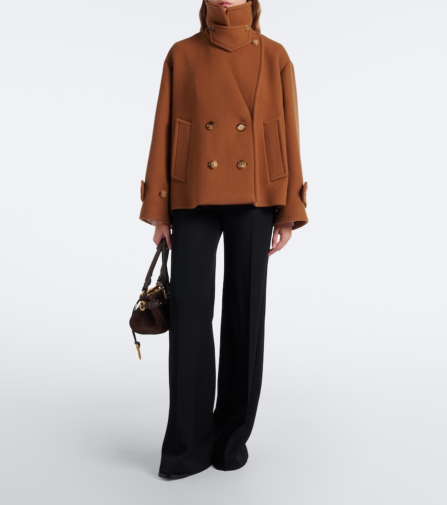 Chloé Oversized Wool-Blend Peacoat