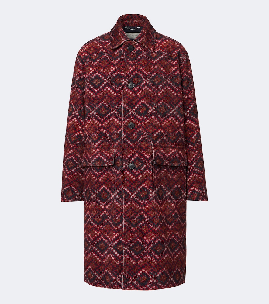 Dries Van Noten Dries Van Noten Printed cotton corduroy coat　ドリス ヴァン ノッテン プリント コットン コーデュロイ コート