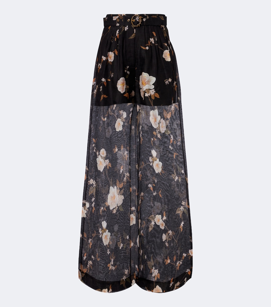 Pantaloni Ascent a gamba larga in lino e seta
