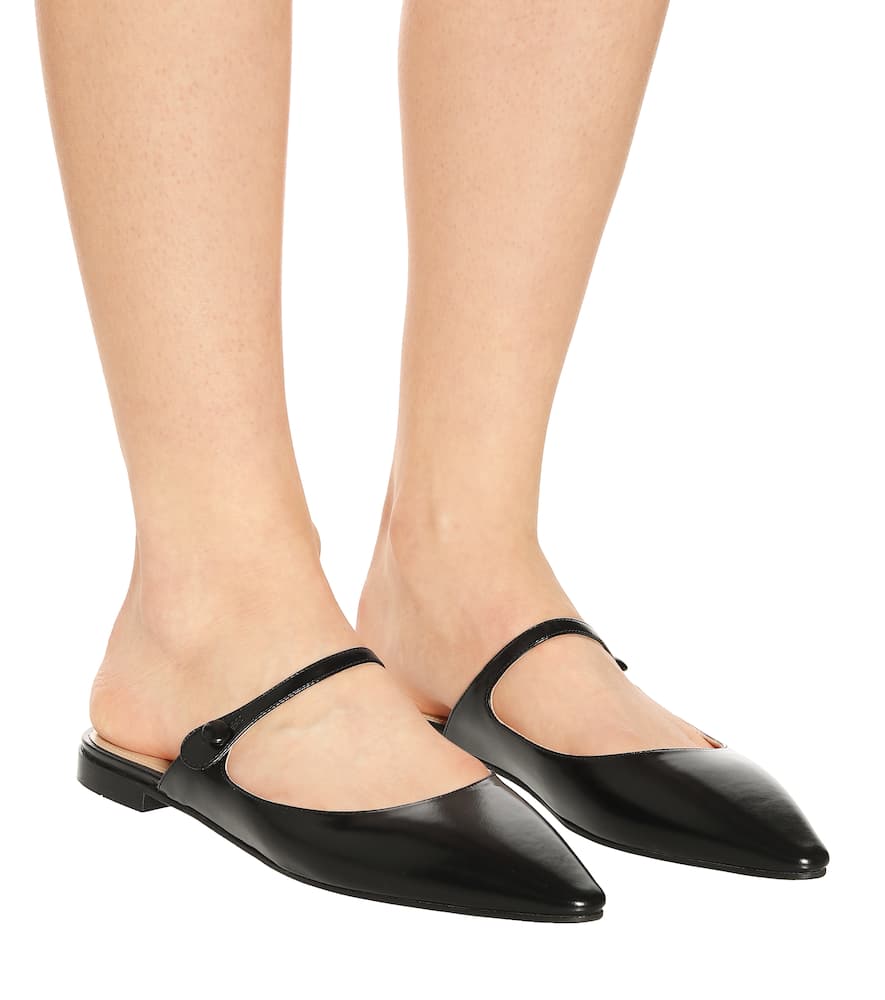 PRADA LEATHER SLIPPERS,P00375944