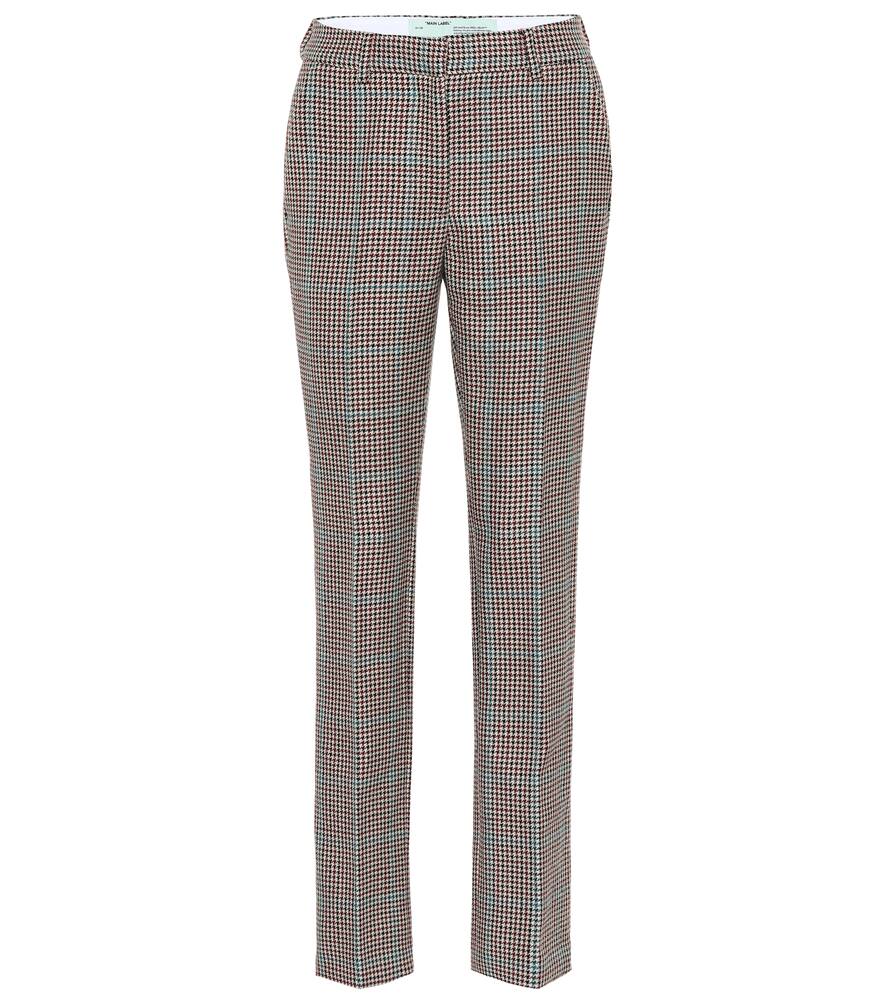 off white check pants