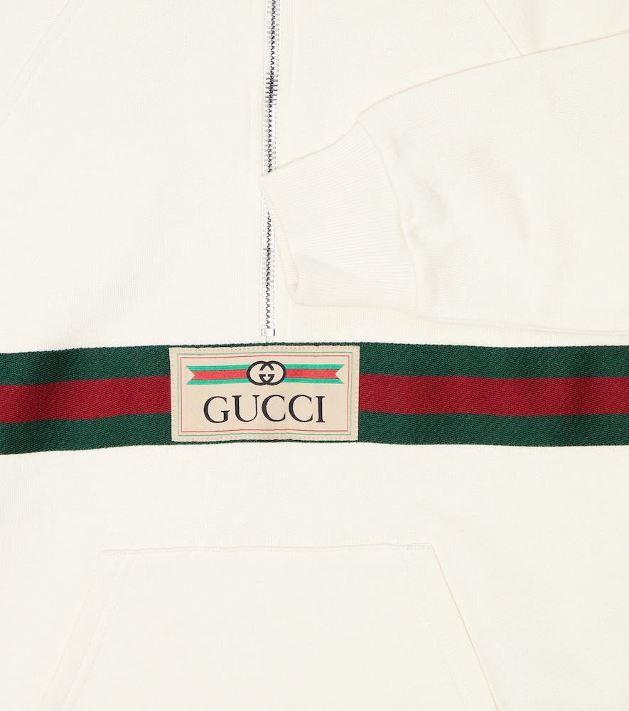  Gucci Kids Gucci Kids Web Cotton Jersey Hoodie 