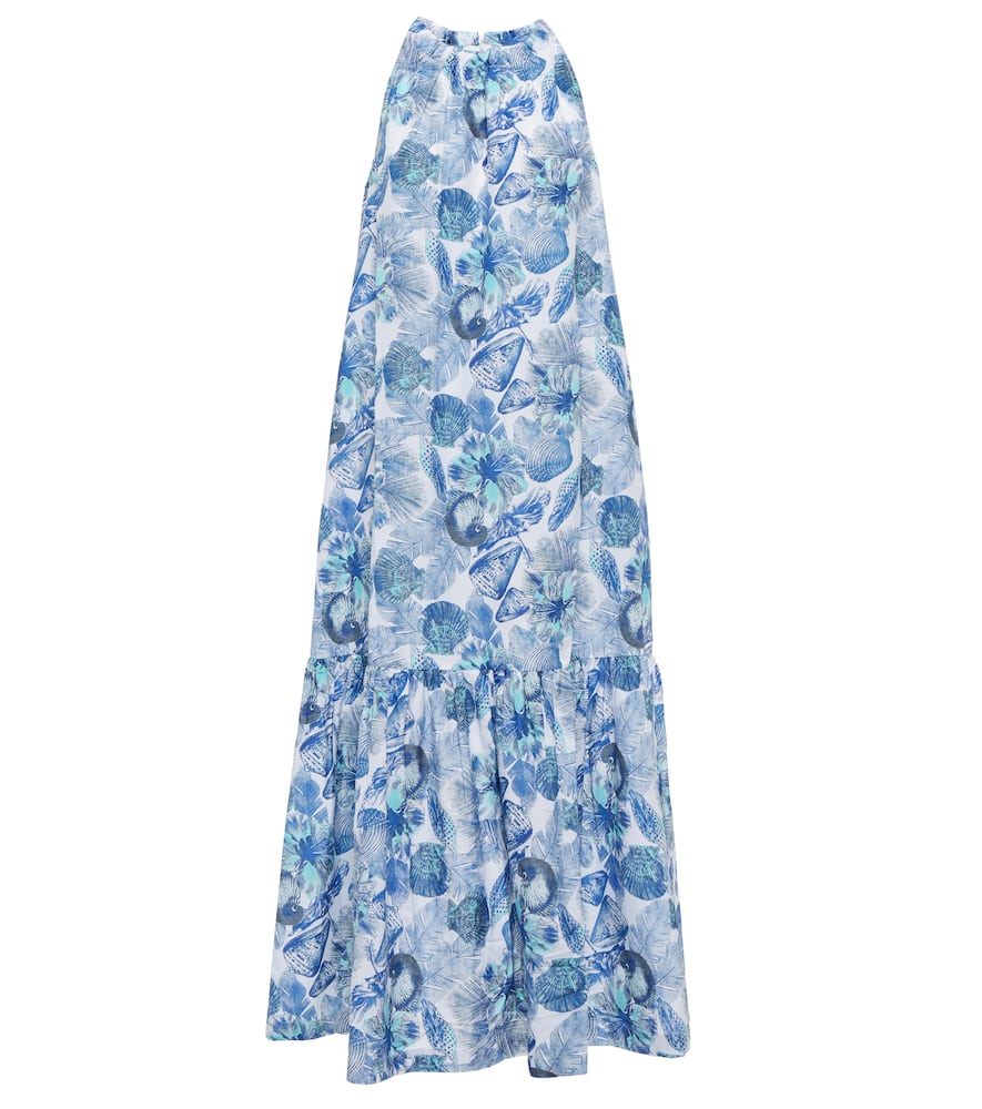Heidi Klein Printed cotton and silk maxi dress