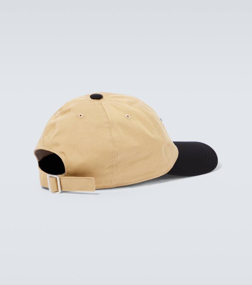 Shop Marni Logo Cotton Baseball Cap In Pompeii