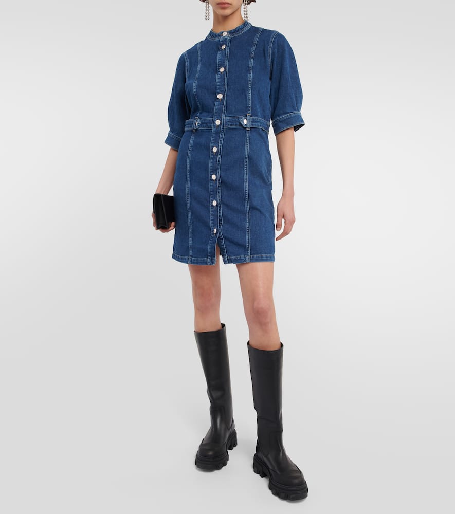 Shop 7 For All Mankind Marina Denim Minidress In Cruise