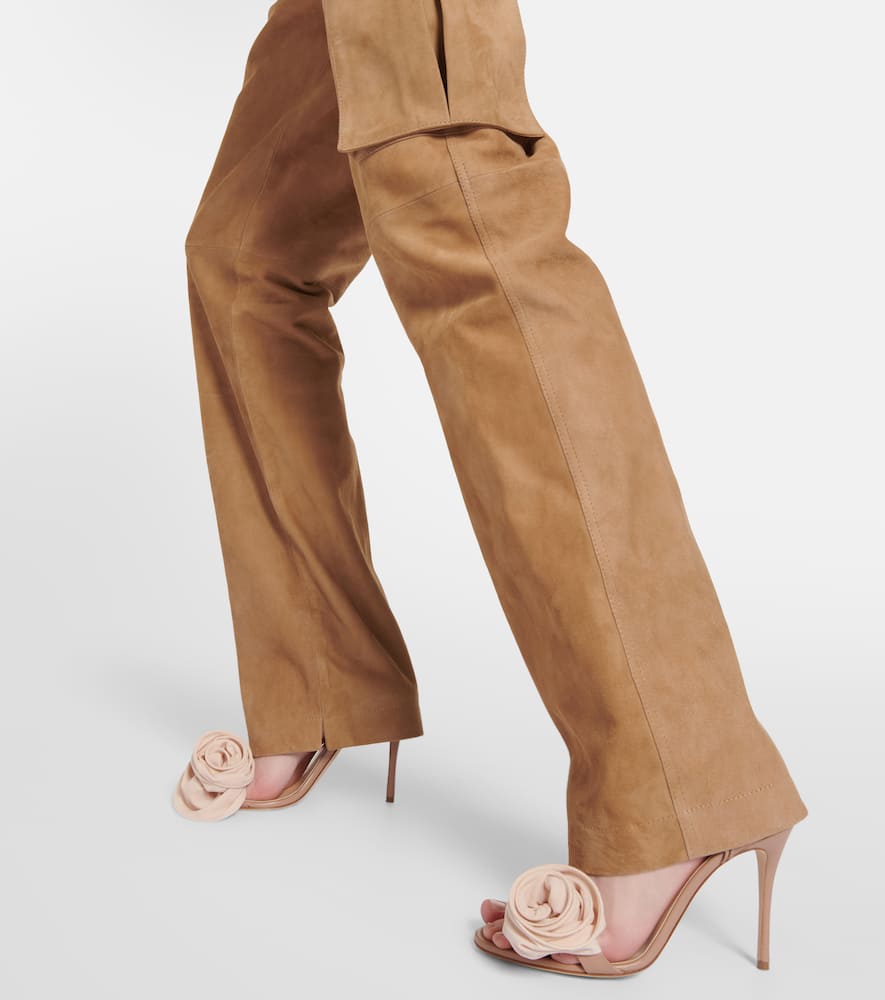 Magda Butrym Suede Cargo Pants In Beige