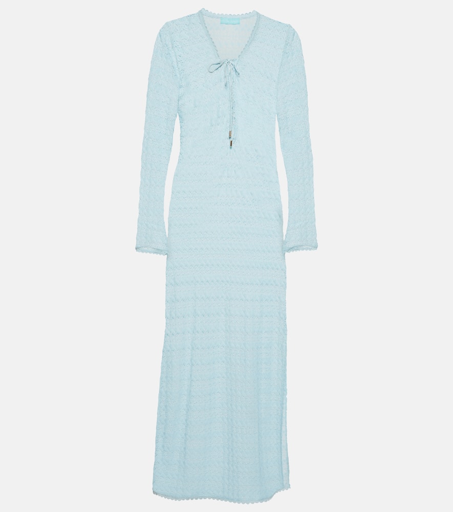 Melissa Odabash Maddison lace-up knitted midi dress