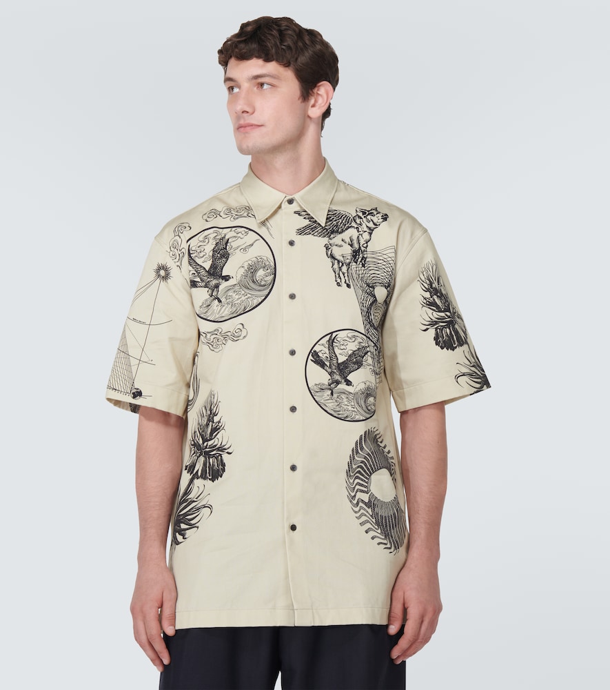  Dries Van Noten Dries Van Noten Chemise Cassidye Imprimée En Coton 