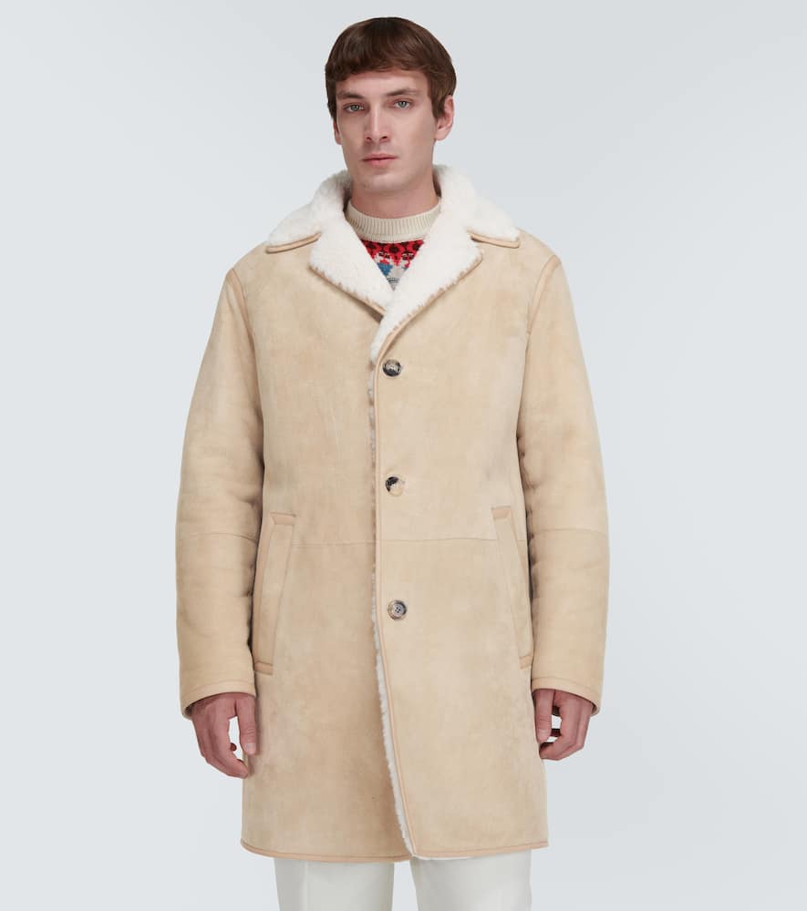 Shop Loro Piana Sedrun Shearling-lined Suede Coat