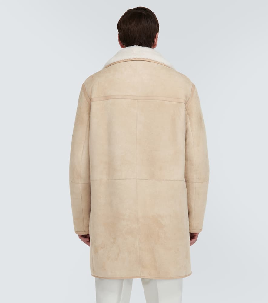 Shop Loro Piana Sedrun Shearling-lined Suede Coat