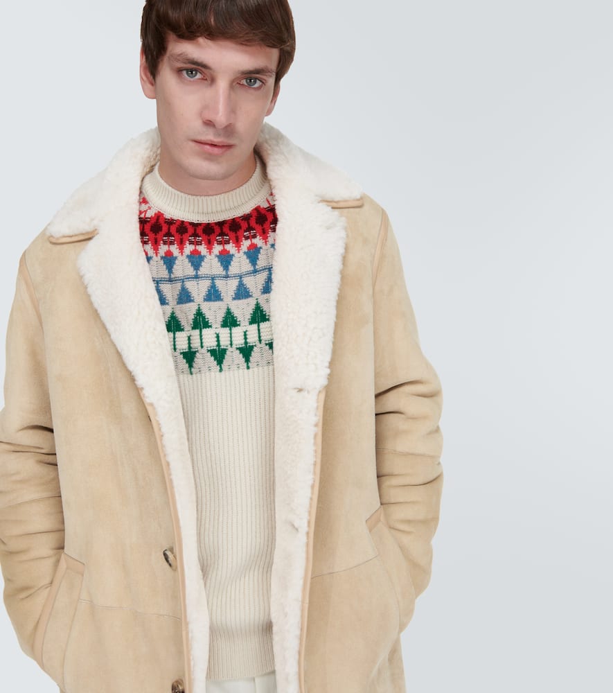 Shop Loro Piana Sedrun Shearling-lined Suede Coat