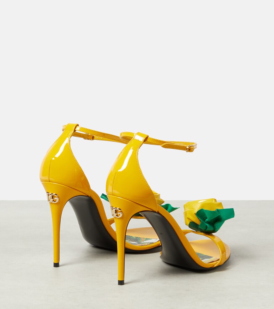 Dolce&Gabbana Keira Floral-Appliqué Sandals