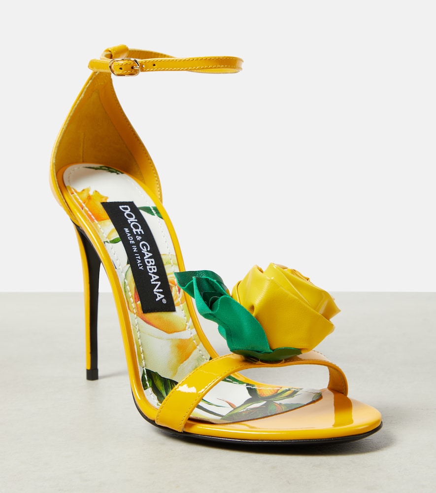 Dolce&Gabbana Keira Floral-Appliqué Sandals
