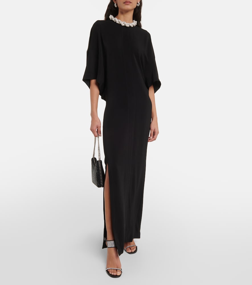 Stella McCartney Crystal-braided maxi dress